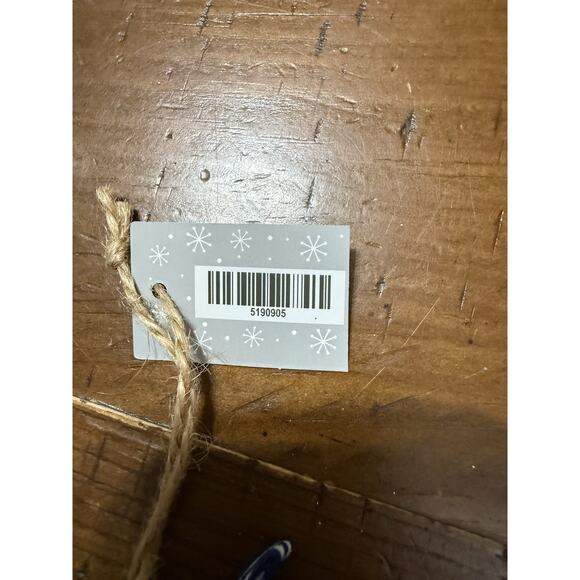 NWT Christmas Shoppe silver grey metal star with bow Christmas tree ornament - Picture 5 of 5